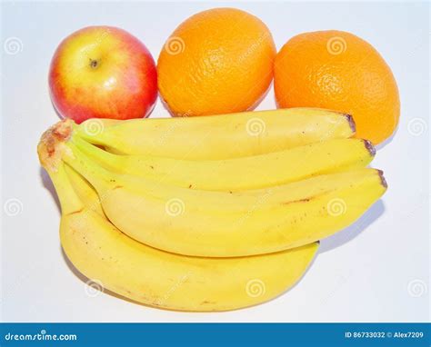 Banana And Orange Apple Still Life Stock Photo Image Of Group Banana