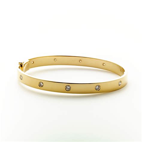 18kt Gold And Diamond Eternity Bracelet Elizabeth Bruns Inc