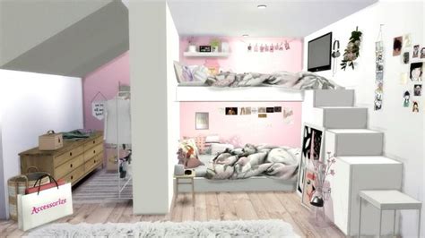 Twins Bedroom Sims 4 Loft Teen Bedroom Sims 4 Bedroom