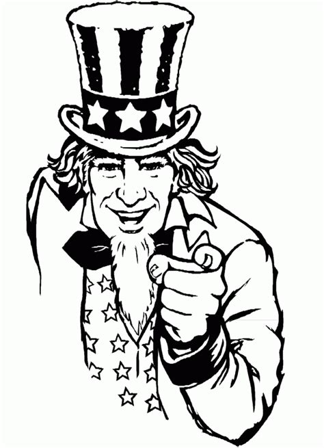 Uncle Sam Coloring Page Coloring Home