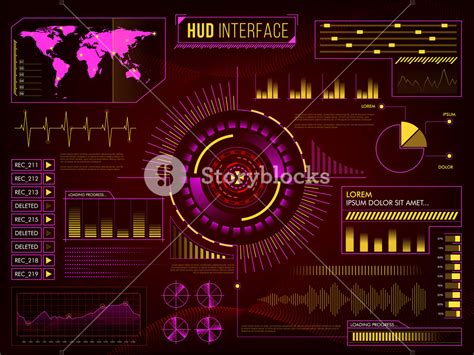 Creative Hud Infographic Interface Or Web Elements Big Set Of