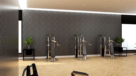 3d Render Modern Gym Interior Design Wall Mockup 5424766 Stock Photo At