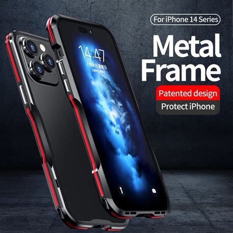 Luphie Metal Frame For Iphone 14 13 12 11 Pro Max Aluminum Alloy Case