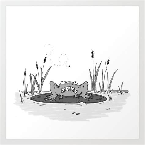 Scary Frog Art Print By Anchor Comics Society6 Art Prints Art Artsy