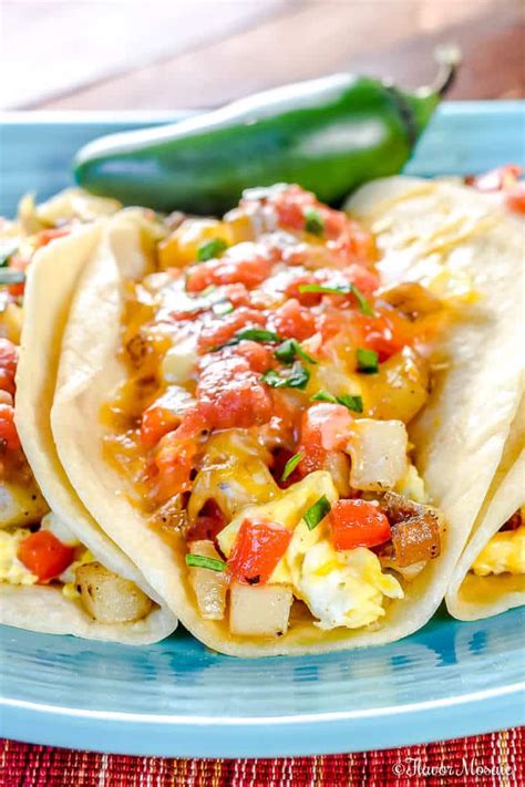 Breakfast Tacos With Potatoes Eggs And Cheese Flavor Mosaic