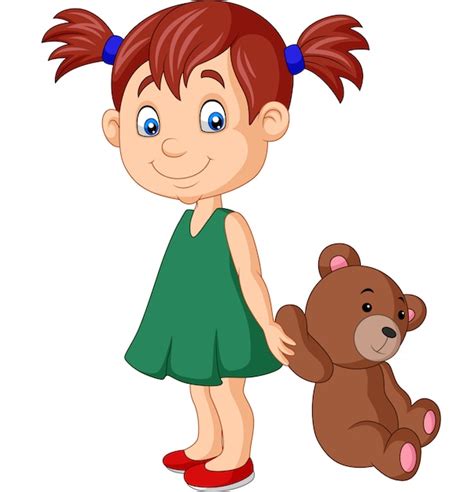 Baby Girl Teddy Bear Cartoon