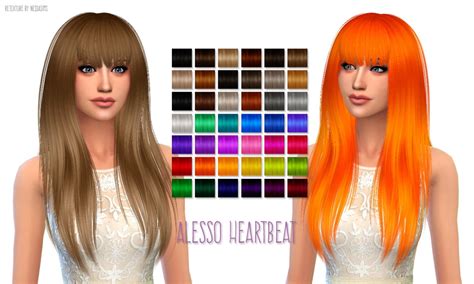 Nessa Sims Alesso Heartbeat Hairstyle Retextured Sims 4 Hairs Sims