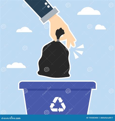 Throw Rubbish Into The Bin Royalty Free Stock Image Cartoondealer Com