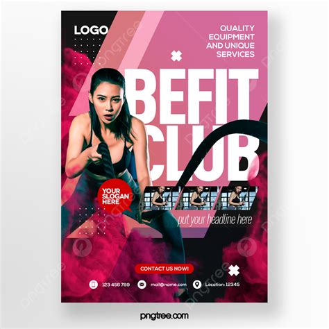 Trendy Cool Style Exercise Fitness Flyer Template Download On Pngtree