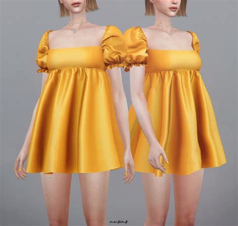 Puff Mini Dress At Mmsims Sims 4 Updates