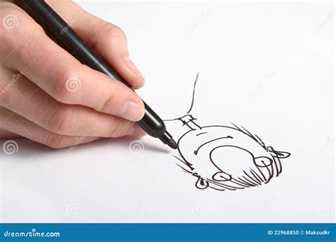Hand Drawing Caricature Stock Photo Image Of Cartoon 22968850