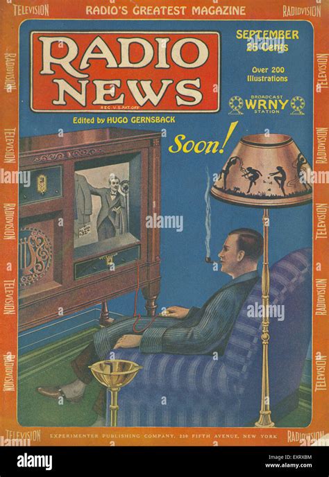 1920s Usa Radio News Magazine Cover Stock Photo Alamy