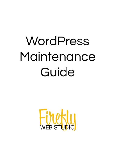 Wordpress Maintenance Guide Learn Wordpress Wordpress Maintenance