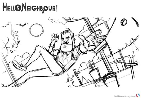 Missing secrets showcase patch 1. Hello Neighbor Coloring Pages Sketch - Free Printable ...