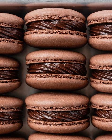 Dark Chocolate Macarons Recipe The Feedfeed