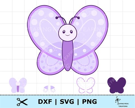 Cute Butterfly SVG PNG DXF. Layered & Whole image. Digital | Etsy