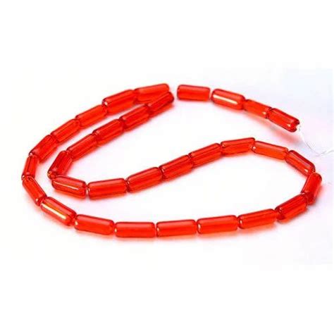 10mm Red Tube Beads At Best Price In Sikandra Rao By Sun Light Glass Beads Id 15962431933