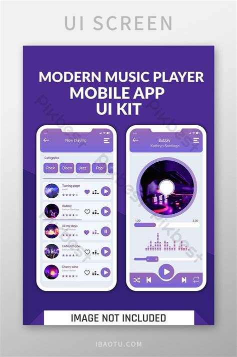 Modern Music Player Mobile App Ui Kit Design Ui Ai Free Download