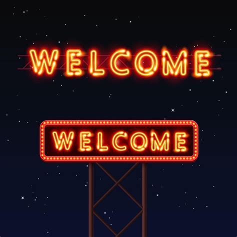Premium Vector Street Sign That Says Welcome Vector Illustration