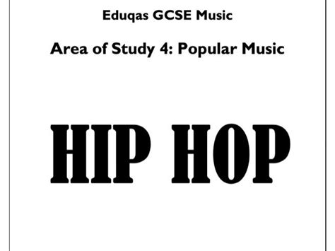 Eduqas Gcse Music Hip Hop Aos4 Popular Music Ppt And Workbook Teaching Resources
