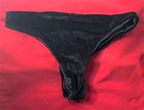 Sexy Black Velvet Thong Bikini Swimsuit Two Piece 2021 Etsy