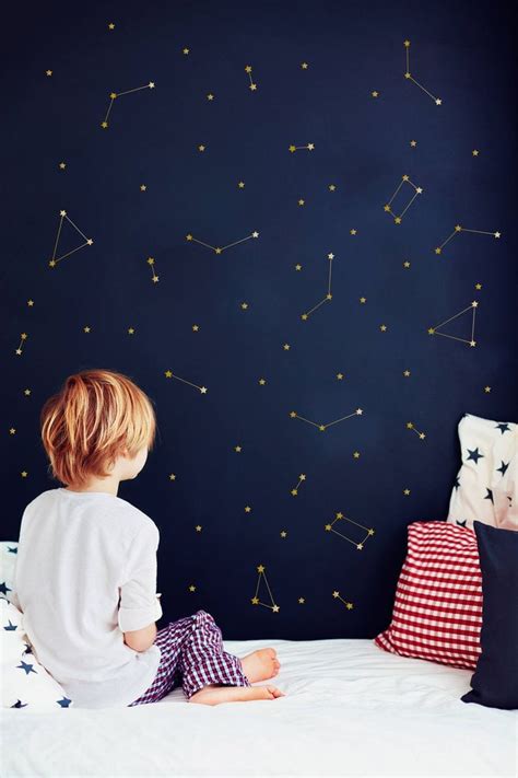 Constellation Wall Decal Zodiac Astronomy Stickers Gold Etsy In 2020