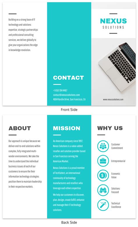 Computer Service Brochure Samples Hq Template Documents