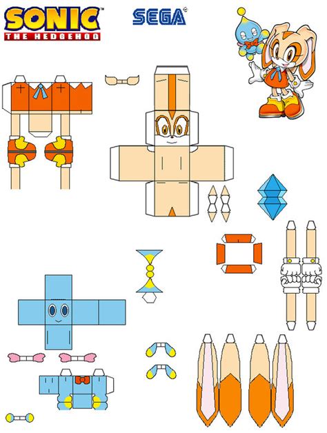 Sonic The Hedgehog Papercraft Cream And Cheese By Tvfan0001 On Deviantart