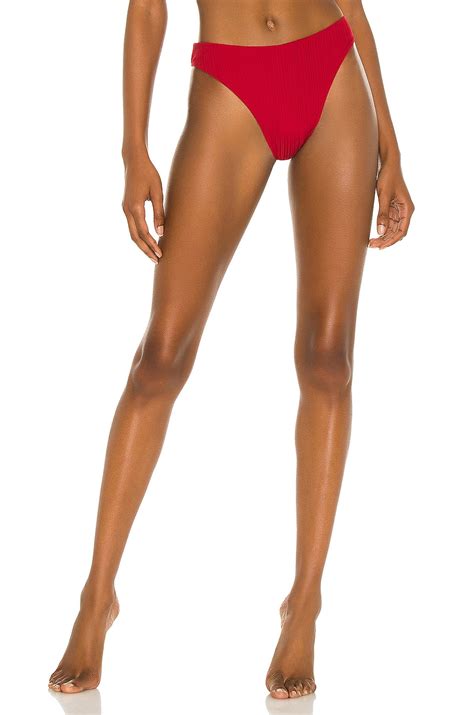 Aro Swim X Madelyn Cline Lynn Bikini Bottom In Scarlet Revolve
