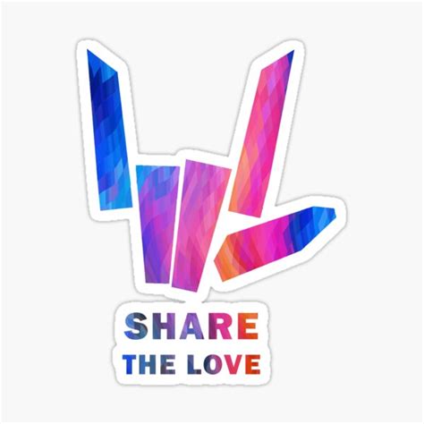 Share The Love Gold Sharer Colored Sticker For Sale By Mo Ad Redbubble