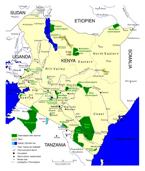 Kenya Map National Parks