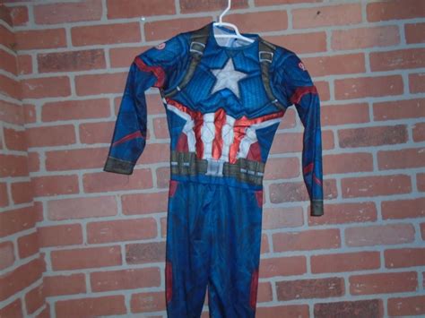 Captain America Muscle Padded Halloween Costume Boys Gem