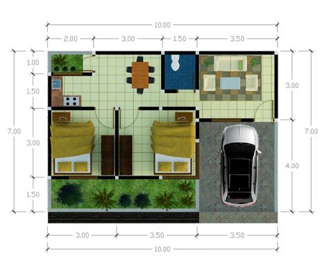 Berikut ini tambahan inspirasi desain sketsa rumah modern atau minimalis dengan 3 kamar. Denah Rumah Minimalis Luas Tanah 50m2 | Sobhome