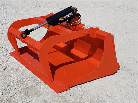 48″ Compact Tractor Single Cylinder Solid Bottom Bucket Grapple Fits