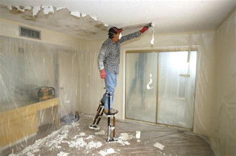 Don t scrape your painted popcorn ceiling skim coat it. workman