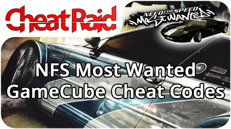 Need For Speed Most Wanted Cheat Codes Gamecube Youtube