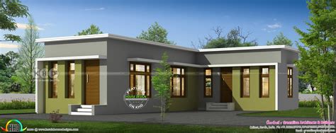 1800 Sq Ft 3 Bedroom Flat Roof Single Floor Kerala Home Design And