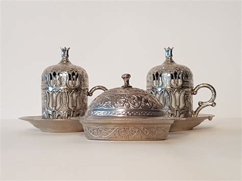 Traditional Ottoman Turkish Coffee Set For Two Cups And Etsy