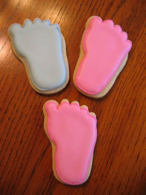Baby Shower Footprint Cookies