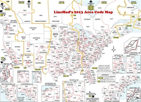 Lincmads 2014 Area Code Map With Time Zones Map Coding Area Codes