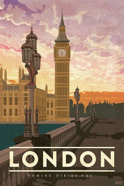 London Vintage Poster Travel By Pablo Romero Ubicaciondepersonascdmx