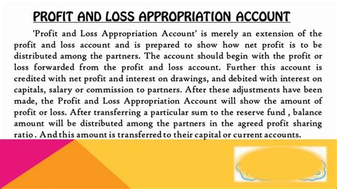 E Lesson Digital Lesson On Profit And Loss Appropriation Account