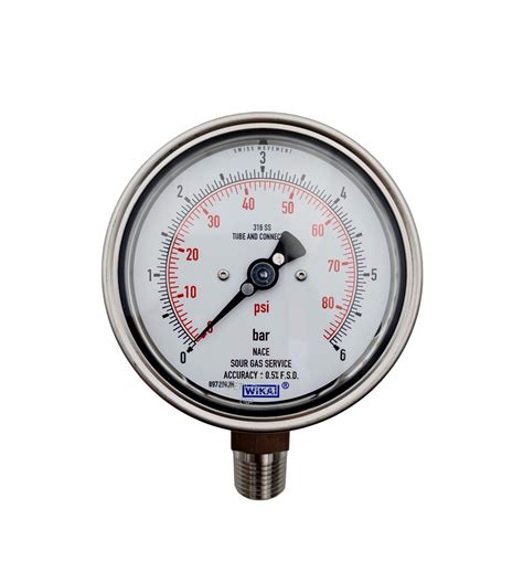 Wika Fully Stainless Steel Pressure Gauge 23230100 Withwithout