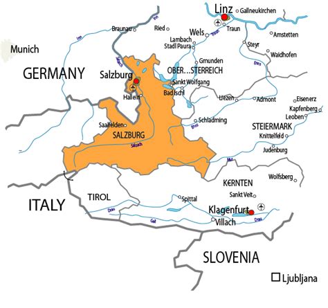 Salzburg Map Austria