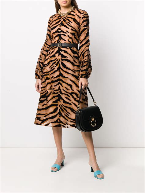 Dolce Gabbana Tiger Print Sheer Dress Farfetch