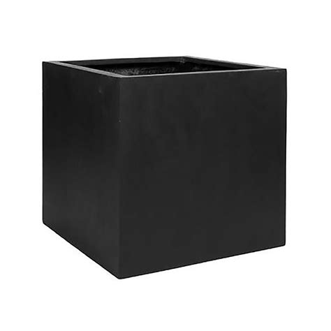 Square black pot, unlike traditional round pots, makes the most of the space available thanks to its square shape. Vasesource 12 in. x 12 in. Matte Black Fiberstone Square ...