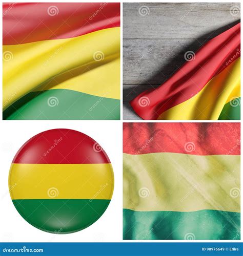Bolivia Flag Waving Stock Image Image Of Country Emblem 98976649