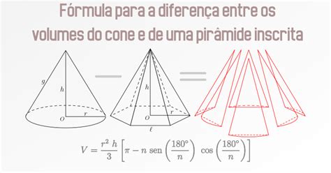 Fórmula Para A Diferença Entre Os Volumes Do Cone E De Uma Pirâmide