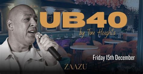 Ub40 Night Live Reggae Vibes At Zaazu Zaazu Restaurant Bedworth