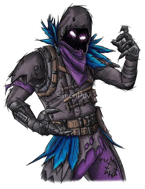 Fornite Skin Raven Drawing Dessin Corbeau Epic Game Skin Drawing The